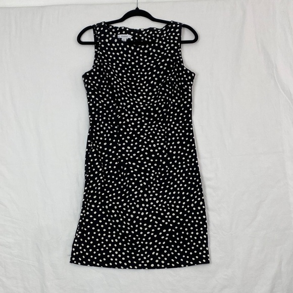 Dressbarn Polkadot Mini Dress Sleeveless Size 8 Black and White. - Picture 6 of 11